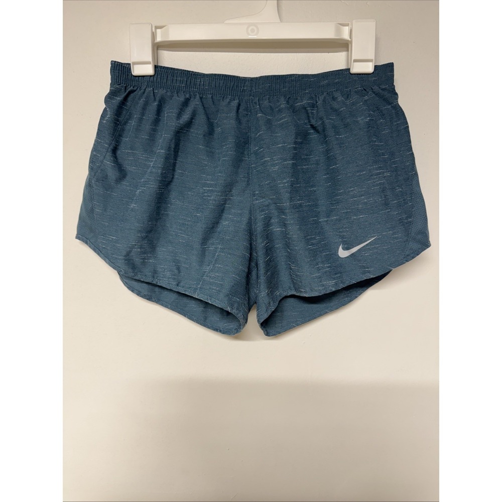 Nike Dry-Fit Shorts Womens Small Green Athletic Run Workout Lined 3in Inseam